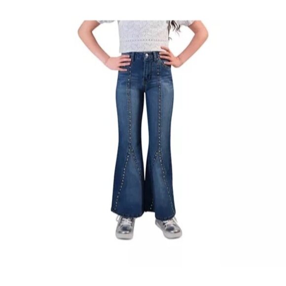Truce Girls' Studded Front Flare Jeans Size 12 Youth - Picture 1 of 9